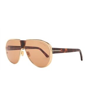 Tom Ford Gold and Brown Sunglasses